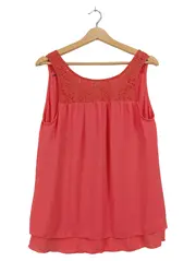 Vorschaubild 1 von EDC Damen Top Rot mit Spitze Gr. 38/M Feminin