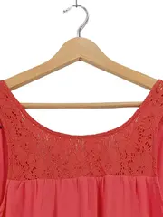 Vorschaubild 3 von EDC Damen Top Rot mit Spitze Gr. 38/M Feminin