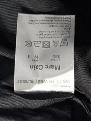 Vorschaubild 4 von Damen A-Linienrock Gr. 40/L Blau Gestreift Wolle Leinen Business