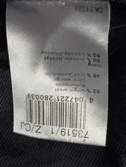 Vorschaubild 5 von Damen A-Linienrock Gr. 40/L Blau Gestreift Wolle Leinen Business