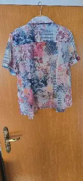 Vorschaubild 3 von Damen Bluse 40 L Mehrfarbig Kurzarm Baumwolle Casual