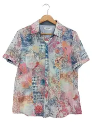 Vorschaubild 2 von Damen Bluse 40 L Mehrfarbig Kurzarm Baumwolle Casual