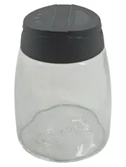 Vorschaubild 1 von Gewürzstreuer Glas schwarzer Deckel Salzstreuer Pfefferstreuer 8cm