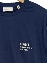 Vorschaubild 2 von Herren T-Shirt Basic Blau Gr. M Baumwolle Kurzarm