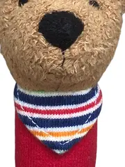 Vorschaubild 3 von Greifling Bär gestreift Stoff mehrfarbig 15cm Baby Spielzeug