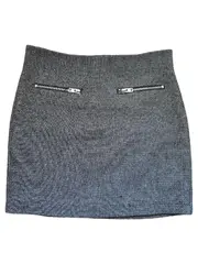 Vorschaubild 4 von Damen Bleistiftrock Gr. 38 Grau Wolle Minirock Reißverschluss