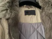 Vorschaubild 6 von Damen Parka Beige Gr. 38 Kapuze Fellbesatz Freizeit Baumwolle