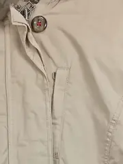 Vorschaubild 4 von Damen Parka Beige Gr. 38 Kapuze Fellbesatz Freizeit Baumwolle