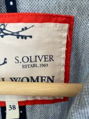 Vorschaubild 3 von Blazer Damen Casual Gr. 38 Blau Baumwolle Punkte