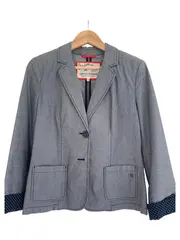 Vorschaubild 1 von Blazer Damen Casual Gr. 38 Blau Baumwolle Punkte