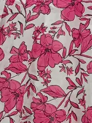 Vorschaubild 2 von Damen Bluse Pink Blumenmuster Gr. 44 XXL Langarm