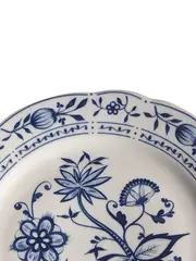 Vorschaubild 3 von Kuchenteller Zwiebelmuster Porzellan 24cm Klassisch Weiß Blumen