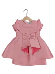 Vorschaubild 1 von Mädchen festliches Kleid Gr. 104 Rosa Schleife Rüschen Charmant