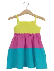 Vorschaubild 1 von Mädchen Sommerkleid Gr. 80 Baumwolle Mehrfarbig
