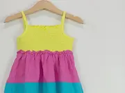 Vorschaubild 2 von Mädchen Sommerkleid Gr. 80 Baumwolle Mehrfarbig