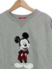 Vorschaubild 3 von Damen Sweatshirt Mickey Mouse Pailletten Grau Gr. 34/XS