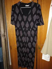 Vorschaubild 2 von Damen Freizeitkleid XS Schwarz Viskose Midi