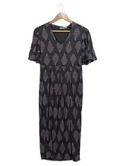 Vorschaubild 1 von Damen Freizeitkleid XS Schwarz Viskose Midi