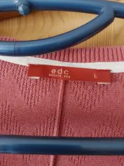 Vorschaubild 4 von EDC Damen Cardigan Strickjacke Rosa Gr. 40/L Baumwolle Casual