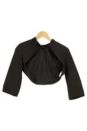 Vorschaubild 1 von Damen Blazer Gr. 36 Schwarz Elegant Business Cropped 3/4-Arm