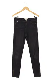 Vorschaubild 1 von Damen Stoffhose Gr. 36 S Schwarz Casual Reißverschluss am Bein