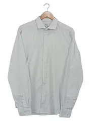 Vorschaubild 1 von Herren Business Hemd L Weiß Klassisch Slim Fit