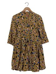 Vorschaubild 1 von QS Damen Blusenkleid Animal Print Gr. 34 Viskose Mehrfarbig Freizeit