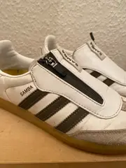 Vorschaubild 2 von Samba Sneaker Damen Gr. 37 Weiß Reißverschluss Retro Leder