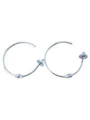 Vorschaubild 3 von Ohrringe Damen Silber Edelstahl Creolen Elegant Festlich 4.7cm
