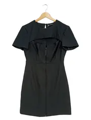 Vorschaubild 1 von Etuikleid Damen M/38 Schwarz Cut-Out Reißverschluss Elegant