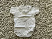 Vorschaubild 3 von Baby Body weiß Gr. 80 Rüschen Baumwolle