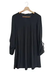 Vorschaubild 1 von Damen Freizeitkleid Schwarz Gr. 36/S Casual Langarm
