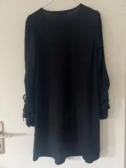 Vorschaubild 2 von Damen Freizeitkleid Schwarz Gr. 36/S Casual Langarm