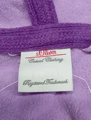 Vorschaubild 2 von Kinder Mädchen Kapuzenpullover Gr. 116/122 Lila Schriftzug Pailletten