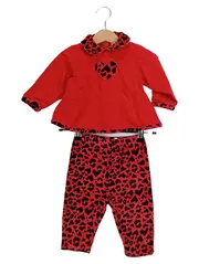 Vorschaubild 1 von First Impressions Baby Mädchen Set Rot Herzen Leopard Gr. 80 12M