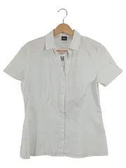 Vorschaubild 1 von Damen Hemdbluse Gr. 38 M Kurzarm Weiß Basic Büro