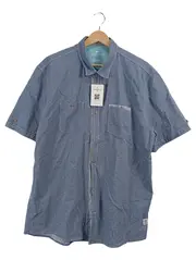 Vorschaubild 1 von Herren Freizeithemd Kurzarm Blau Gr. 54 XXL Baumwolle