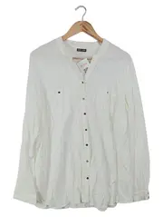 Vorschaubild 1 von Damen Hemdbluse Einheitsgröße Weiß Casual Langarm
