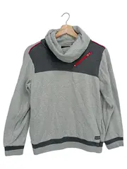 Vorschaubild 1 von Kinder Sweatshirt Grau Gr. 128 Rollkragen Reißverschluss