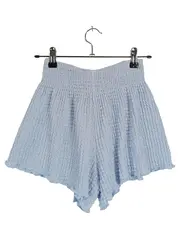 Vorschaubild 1 von Smocked Shorts Kinder Blau Gr. 164 Strukturmuster Raffungen Freizeit