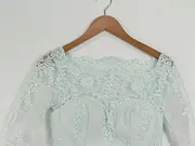 Vorschaubild 3 von Damen Festliches Kleid Türkis Spitze Gr. 36 Elegant