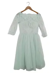 Vorschaubild 1 von Damen Festliches Kleid Türkis Spitze Gr. 36 Elegant