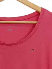 Vorschaubild 2 von Damen T-Shirt Pink Gr. 40 L Casual Baumwolle Logo
