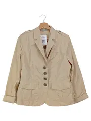 Vorschaubild 1 von Leichte Jacke Damen Gr. 38/M Beige Klassisch Übergangsjacke