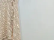 Vorschaubild 5 von Damen festliches Kleid Pailletten Wickelkleid Beige Gr. 36/S Elegant