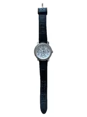 Vorschaubild 1 von Damenuhr ES-2989 Schwarz Leder Elegant Klassisch Armbanduhr