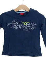 Vorschaubild 2 von Mädchen Langarmshirt Gr. 80 Blau Casual Fisch Motiv