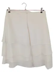 Vorschaubild 2 von Damen Faltenrock 44/XXL Weiß Elegant Rüschen