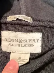 Vorschaubild 7 von Damen Kapuzenpullover Hoodie Grau Sterne Streifen Gr. 34;XS