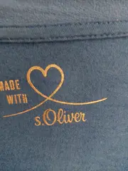 Vorschaubild 3 von Damen Langarmshirt Gr. 42/XL Blau Basic V-Ausschnitt